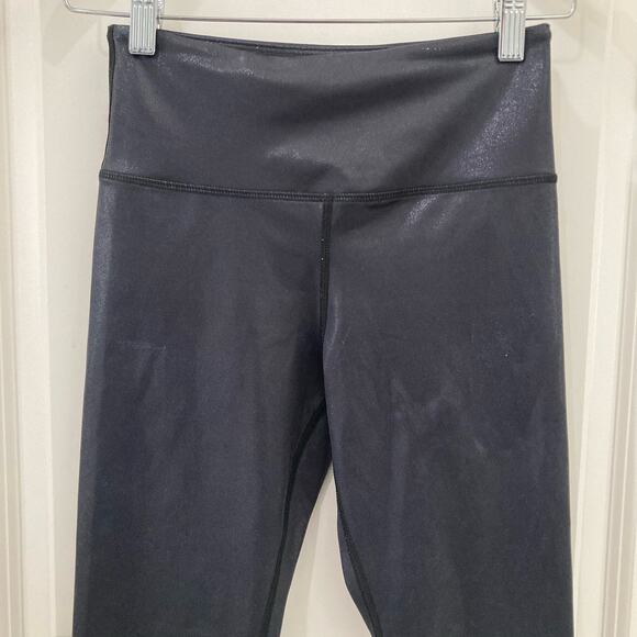 Zyia Active Black Metallic Ombre High Rise Light N Tight 7/8 Leggings Size 2 - Picture 12 of 12